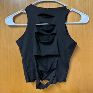 y2k black going out top/tank top